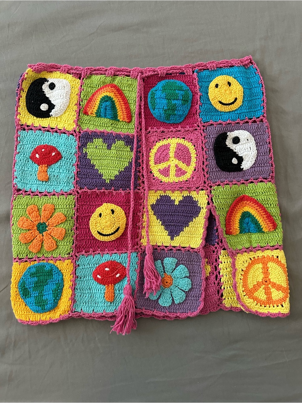 Crochet Color-block Patchwork Multicolor Two-Piece Set - Picture 3 of 13